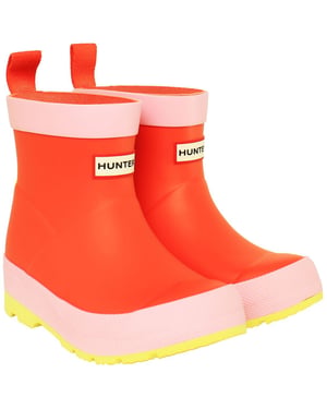 Hunter Play Orangefarbene Stiefel für kleine Kinder