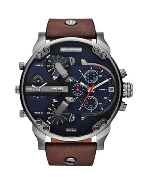 Diesel DZ7314 Mr Daddy Dual Time Chronograph Marineblaues Zifferblatt Herrenuhr