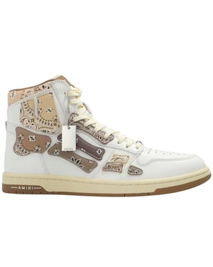 Amiri – Bandana-Skel-Top-High-Top-Sneaker in Weiss
