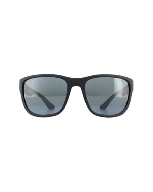 Lunettes De Soleil Prada Sport PS01US UFK5L0 Gris Caoutchouc Gris Miroir Gris Foncé