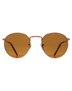 Ray-Ban Rund Unisex Rose Gold Braun RB3637 Neu Rund