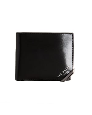 Ted Baker Kornerr Metall Ecke Herren Schwarz Brieftasche