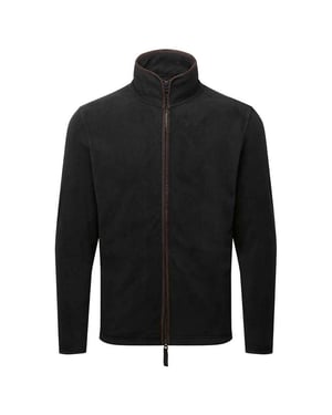 Premier Mens Artisan Fleece-Jacke (Schwarz/Braun)