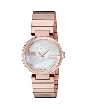 Gucci YA133515 Interlocking Perlmutt Zifferblatt Damenuhr