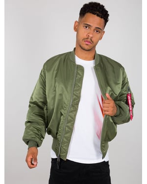 Alpha Industries Men's MA-1 Bomber Jacket in Sage Green
