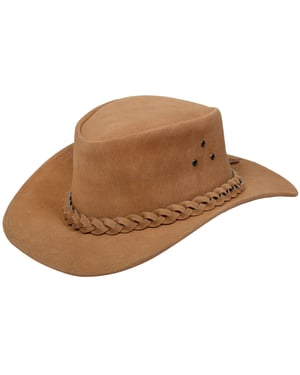 Australischer Buschhut aus Cowboy-Outback-Wildleder