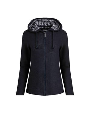 Weird Fish - "Chicoa" Hoodie mit durchgehendem Reißverschluss für Damen (Marineblau)