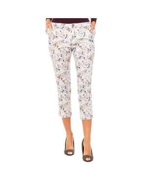 Damenhose mit geradem Saum und Gürtelschlaufen LWT011