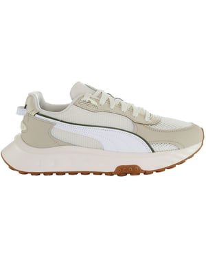 Puma Wild Rider -Futurismus Kinder von weißen Trainern
