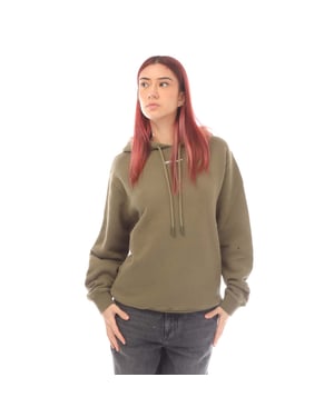 Damen Off-White Flock Chine Blumen Pfeil Hoodie in Grün