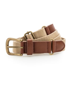 Asquith & Fox Herrengürtel aus Kunstleder und Segeltuch (Khaki)