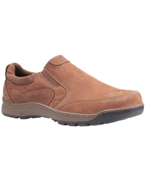 Hush Puppies Herren Jasper Slip On Lederschuhe (Tan)