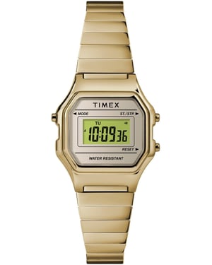 Montre Timex Classic Digital Mini Pour Femmes Doré TW2T48000
