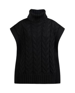 Dreimaster Strickweste Damen SCHWARZ