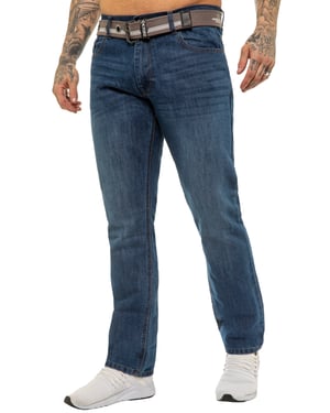 Enzo | Herren Designer Regular Fit Denim Jeans - Blau