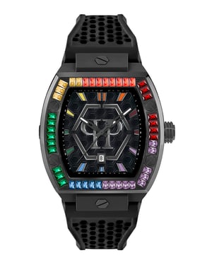 Philipp Plein The Hexagon Phantom Schwarz Herren Armbanduhr PWPUA0324