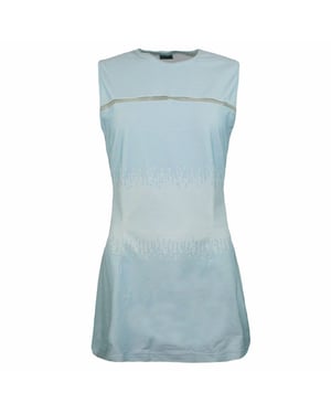 Nike Stretch Fit Crew Neck ärmellose hellblaue Damen Kleid 240930 400
