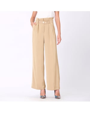 Gerade Hose mit Bundfalten