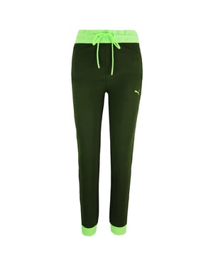 Puma x Rihanna Fenty – Grüne Jogginghose zum Schnüren für Damen