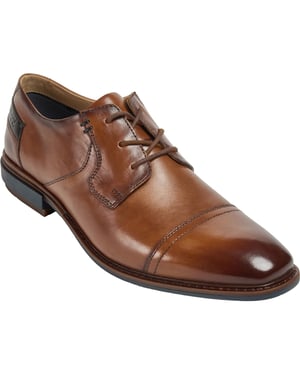 Pod Savage Leder/Textil Herren Schnürschuhe Cognac