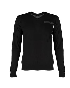 Les Hommes Pullover V-neck Herren schwarz
