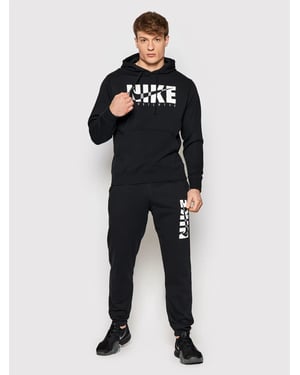 Nike Herren Fleece-Kapuzenpullover-Trainingsanzug in Schwarz