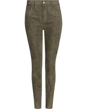 Alina Skinny Grünes Wildlederimitat | Martini-Olive