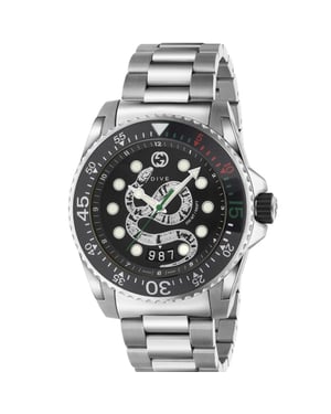 Gucci YA136218 Schwarzes Schlangenzifferblatt Herrenuhr