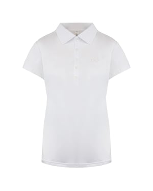 Under Armour Golf Heatgear Kurzarm weiße Frauenpolo -Hemd 1272336 100