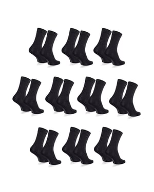 10 Paar Bamboe Casual Sokken von Cappuccino Italia in der farbe Schwarz und in größe 39-42.