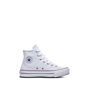 KINDER MODE SCHUHE CHUCK TAYLOR ALL STAR EVA LIFT LEINWAND PLATTFORM WEISS