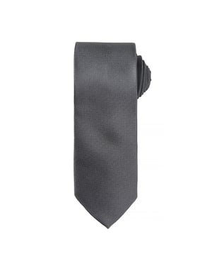 Premier Mens Micro Waffle Formal Work Krawatte (2er-Pack) (Dunkelgrau)