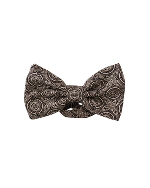 Dolce & Gabbana Schwarz Weiß 100% Seide Verstellbarer Hals Papillon Herren Krawatte