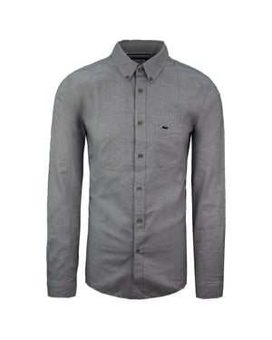 Lacoste Slim Fit Herren schwarz/weiße Hemd