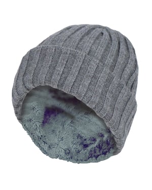 Wärmehalter - Jungen jeden Tag lässig tragen gerippte Turnover Wintermütze für Kinder - Pebble Melange