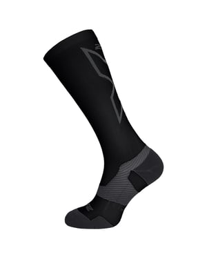 2XU Light Cushion Full Herren Schwarz/Titanium Socken