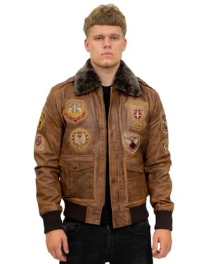 Herren Leder Air Force Bomberjacke - Belgrad