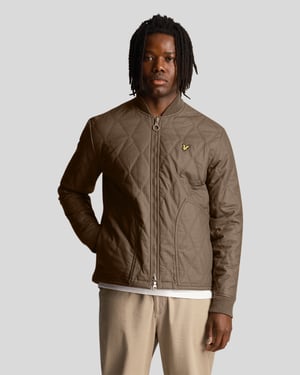 Herren-Steppjacke von Lyle & Scott in Oliv