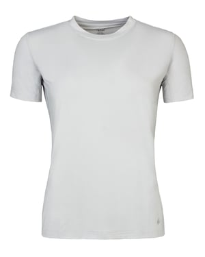 Damen Thermo-T-Shirt für den Winter | Wärmespeicher | Warmes Kurzarm-T-Shirt | Fleece gefüttertes Baselayer-Top - Grau