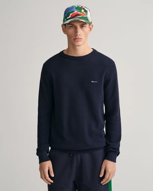 Gant Cotton Pique C-Neck Strickpullover