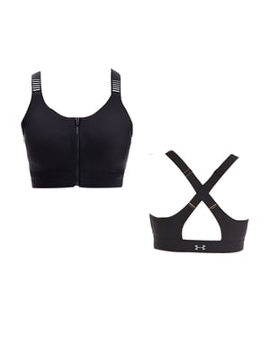 Under Armour Sports BH hohe Impact Reißverschluss Front Reflexion - Frauen