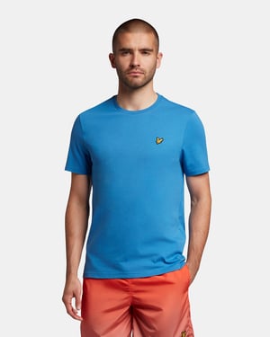Lyle & Scott Einfarbiges T-Shirt in Blau