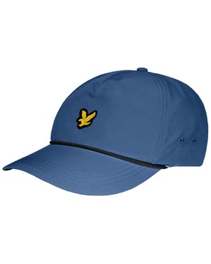 Lyle & Scott Blaue Golfmütze für Herren mit verstellbarem Grafiklogo HE1600G W329