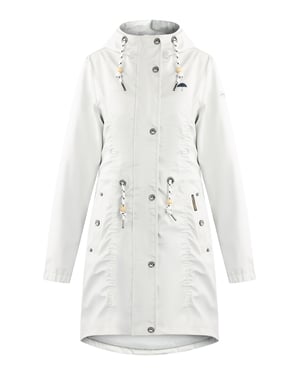 Schmuddelwedda Regenmantel Damen Grauweiss-280
