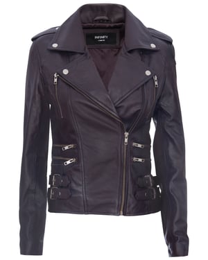 Damen Leder Brando Bikerjacke-Loddon