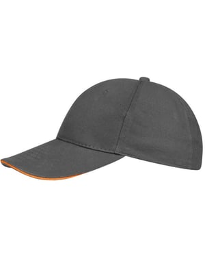 SOLS Unisex Buffalo Baseballkappe (Grau/Orange)