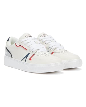 Lacoste L001 0321 1 Herrensneaker in weiß/navy/rot