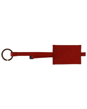 Costume National Red Cuir de marque Logo Logo Keyring Men's Mencil'schain
