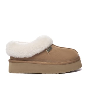 EVER AU Damen Leder Hausschuhe - Topknot