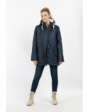 ICEBOUND Regenjacke mit Teddyfutter Damen Marine